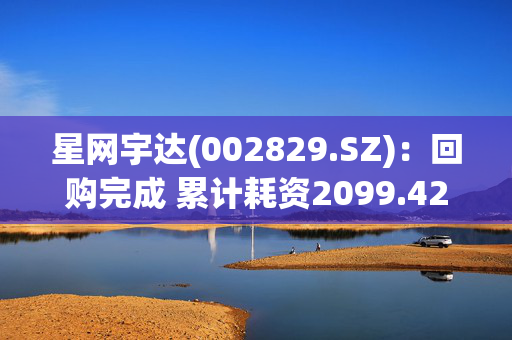 星网宇达(002829.SZ)：回购完成 累计耗资2099.42万元回购121.87万股